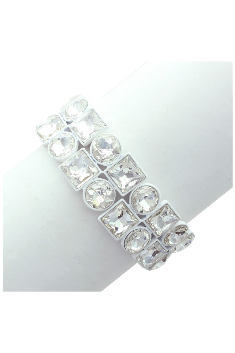 Crystal Frosted Bracelet, Alternate, color, SILVER / CLEAR