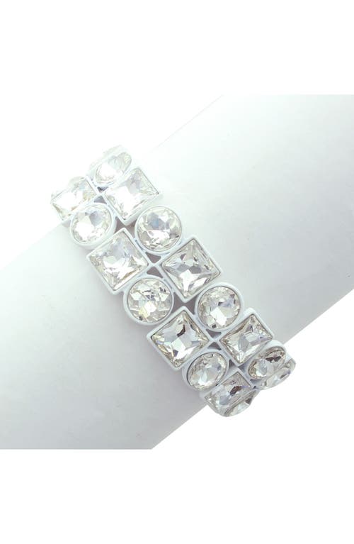 Olivia Welles Crystal Frosted Bracelet In Metallic