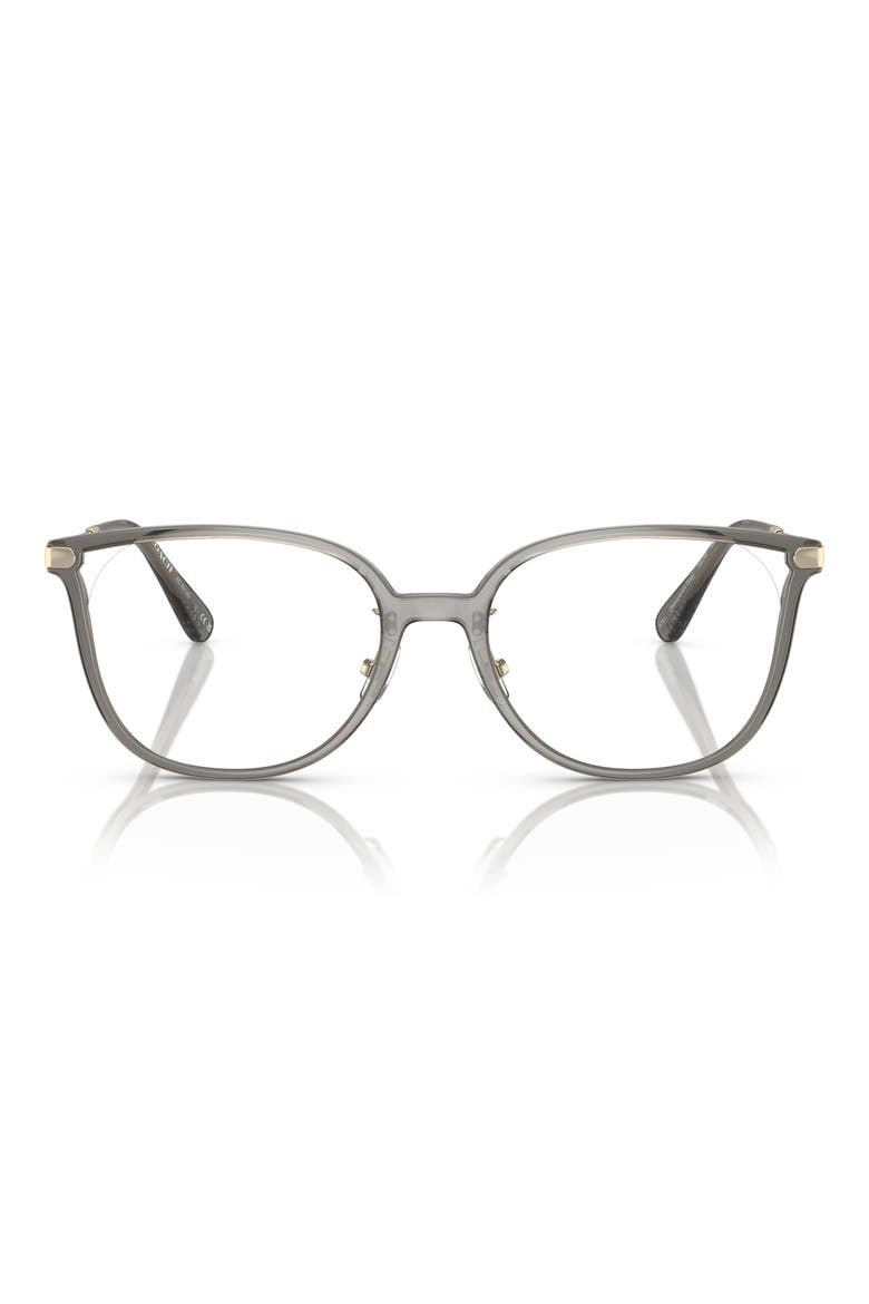 55mm Square Optical Glasses, Main, color, TRANSPARENT GREY / DEMO LENS