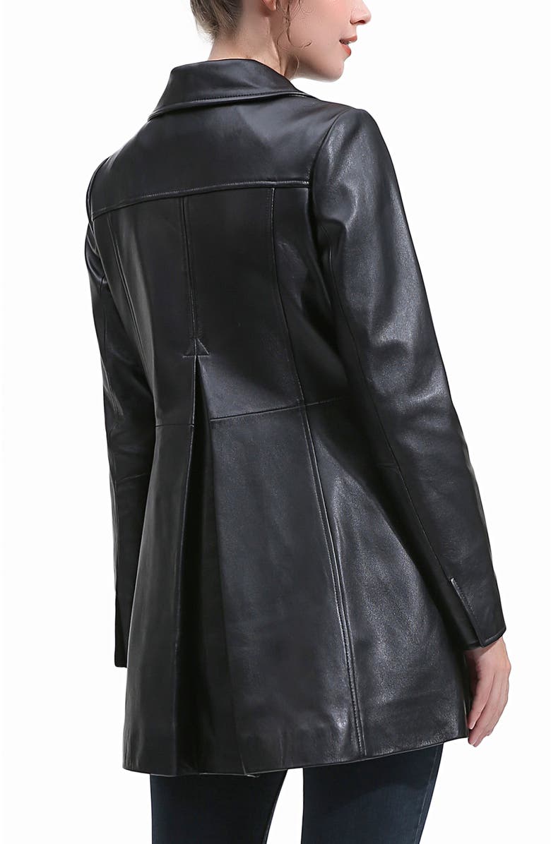 Kimi & Kai Ava Leather Coat, Alternate, color, Black