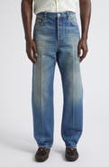 Versace Distressed Straight Leg Jeans