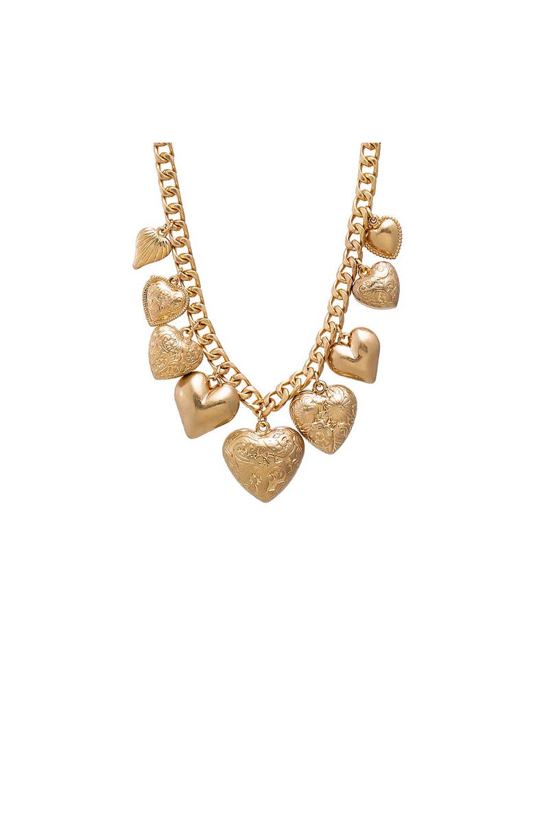 BY ADINA EDEN Amour Bold Heart Necklace, Main, color, Gold