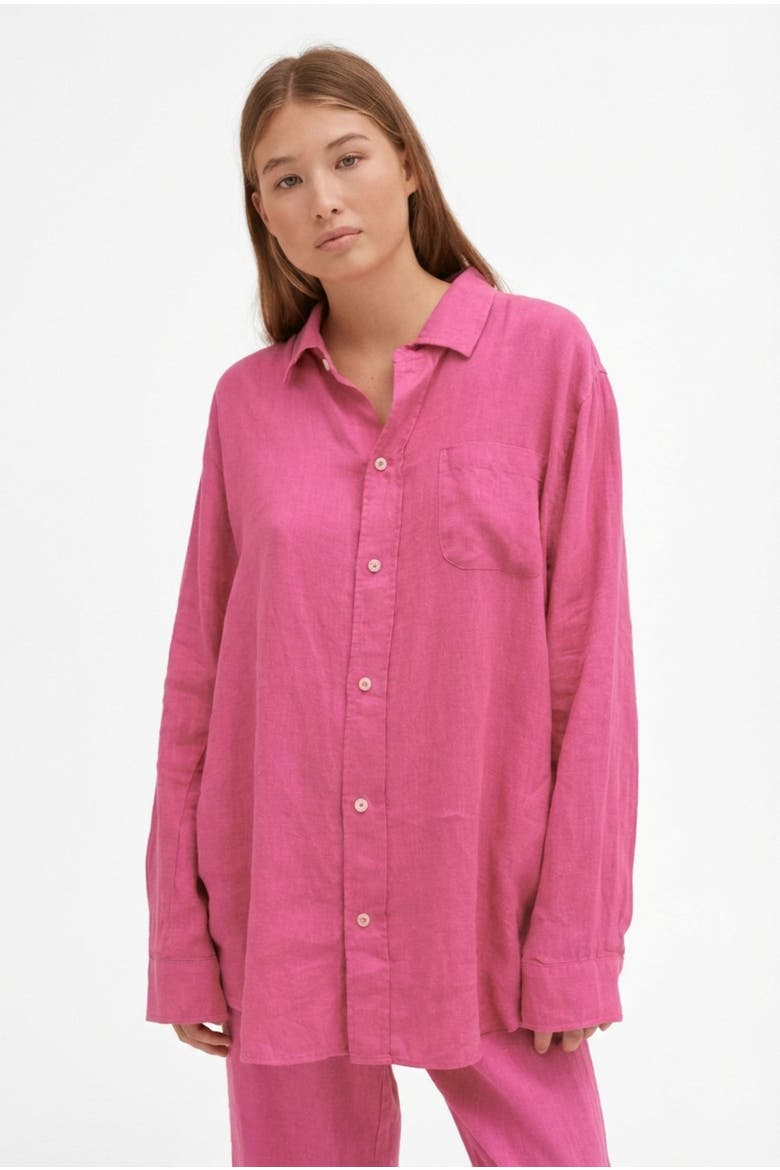 Lounge Pajama Shirt, Main, color, Pink