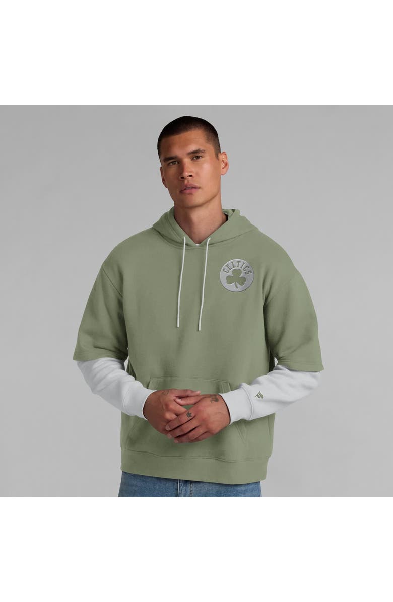 FANATICS Men's Fanatics  Olive Boston Celtics Elements Sleek Pullover Hoodie, Alternate, color, 