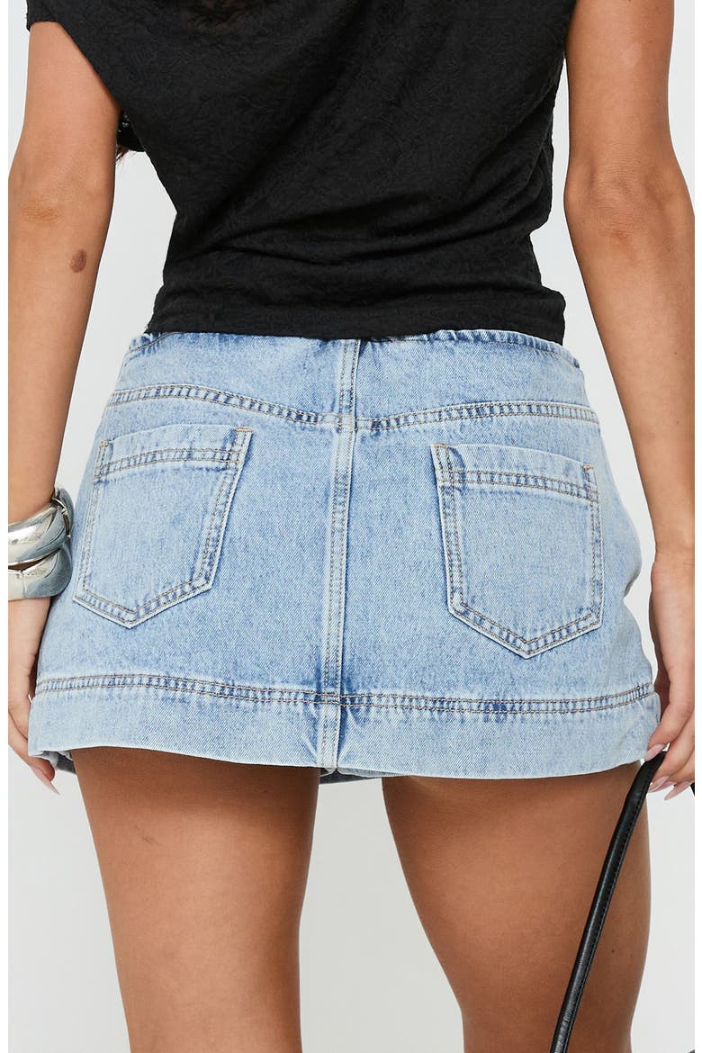 Stefenie Denim Skort, Alternate, color, LIGHT BLUE WASH