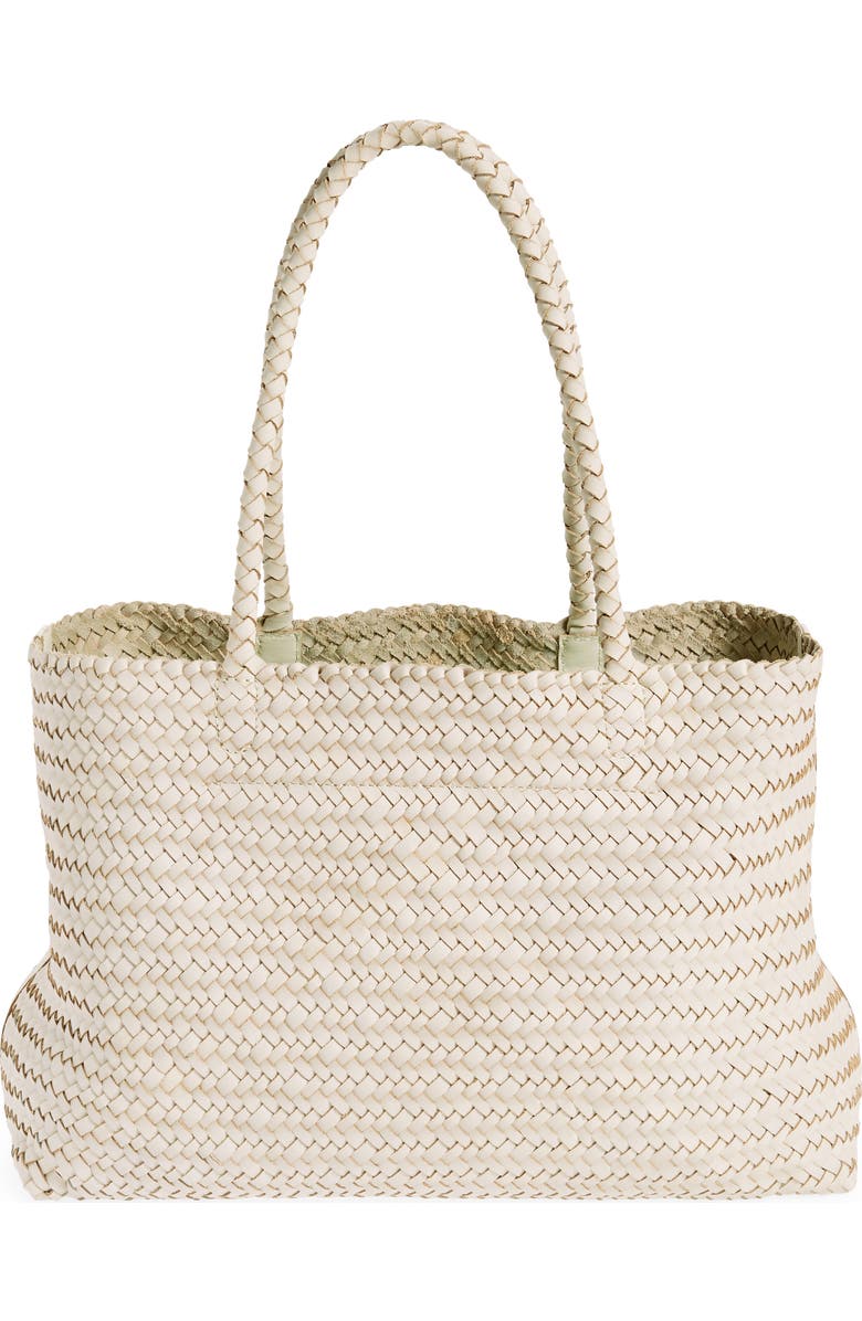 Madewell Handwoven Leather Tote, Alternate, color, Alabaster