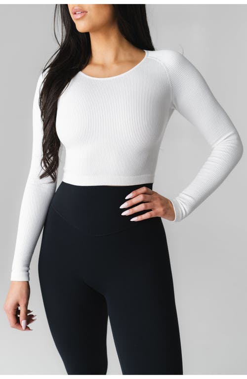 Vitality Synergy Open Back Long Sleeve In White