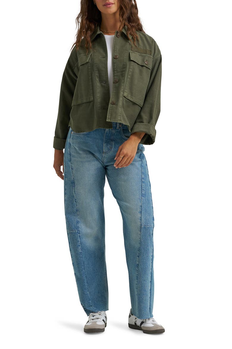 Rider Low Slung Mid Rise Raw Hem Barrel Leg Jeans, Alternate, color, MEMORY TRIP