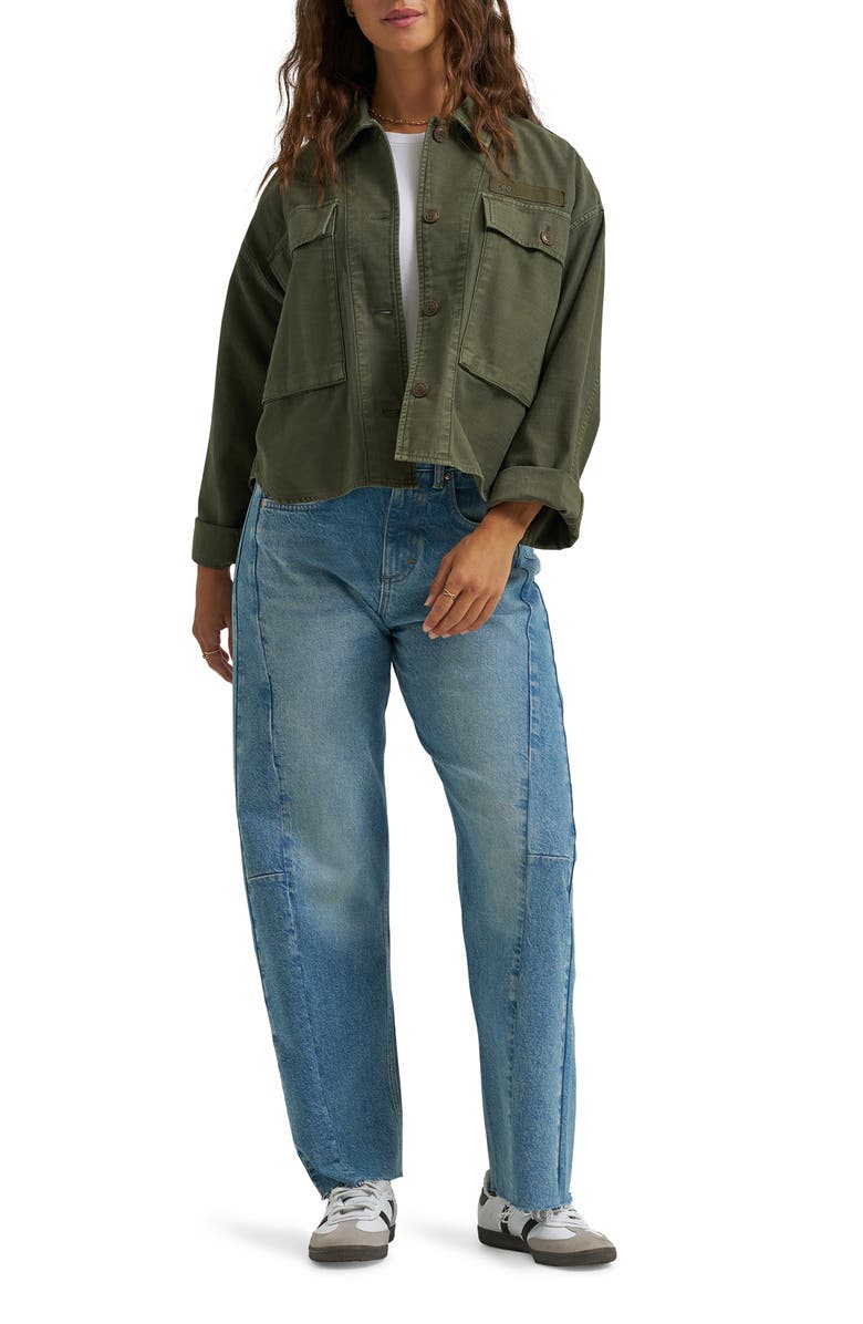 Lee Rider Low Slung Raw Hem Barrel Leg Jeans, Alternate, color, Memory Trip