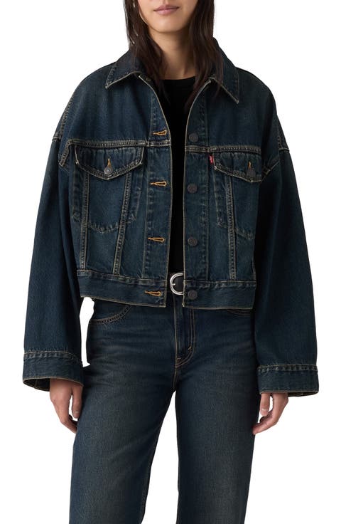 Loose Crop Denim Trucker Jacket