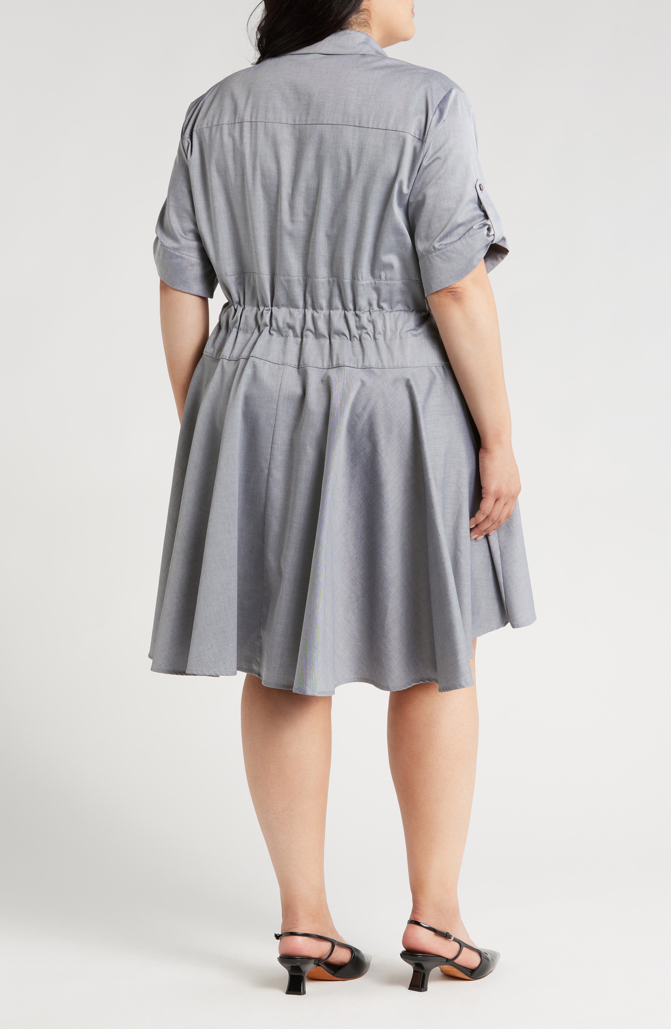 Meadow Drawstring Waist Shirtdress - image 2