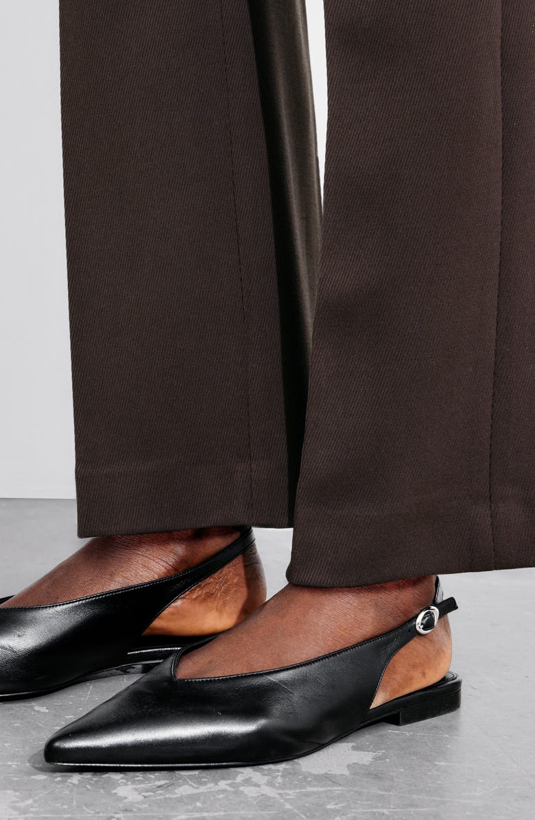 & Other Stories Press Crease Pants, Alternate, color, Brown Dark