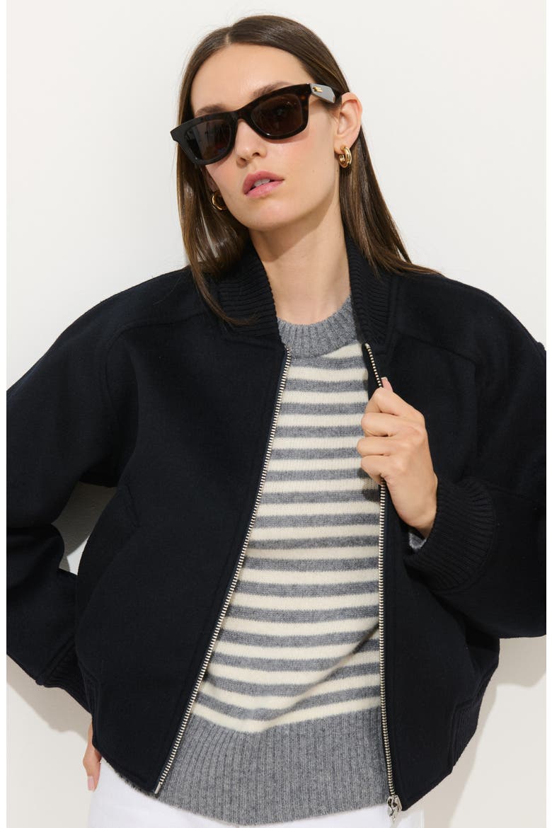 Bowery Street Wool Jacket, Alternate, color, NAVY
