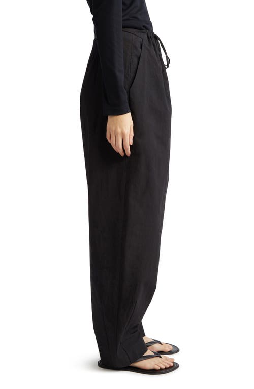 Partow Niles Carrot Leg Cotton Pants In Black