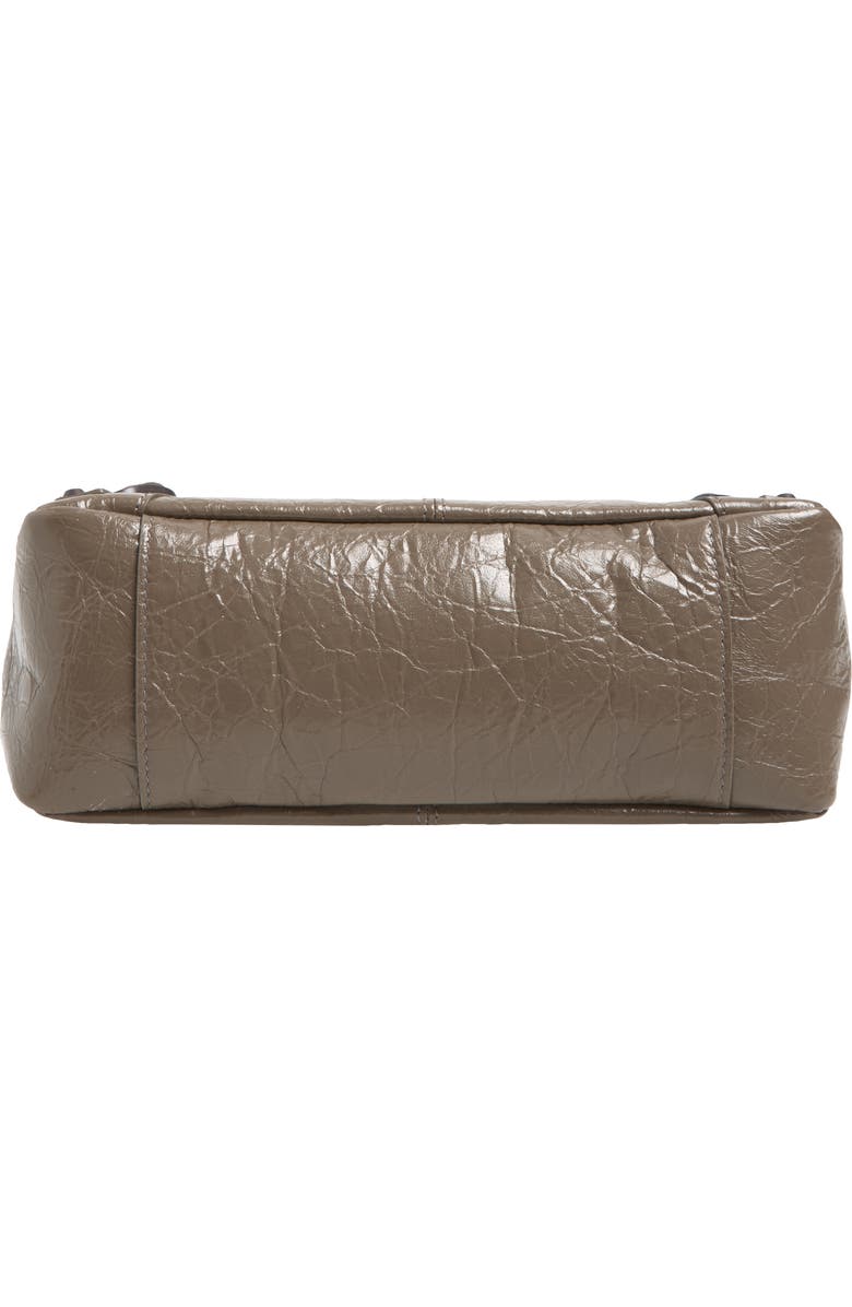 Balenciaga Mini Le City Moto Leather Shoulder Bag, Alternate, color, 3258 Army Green
