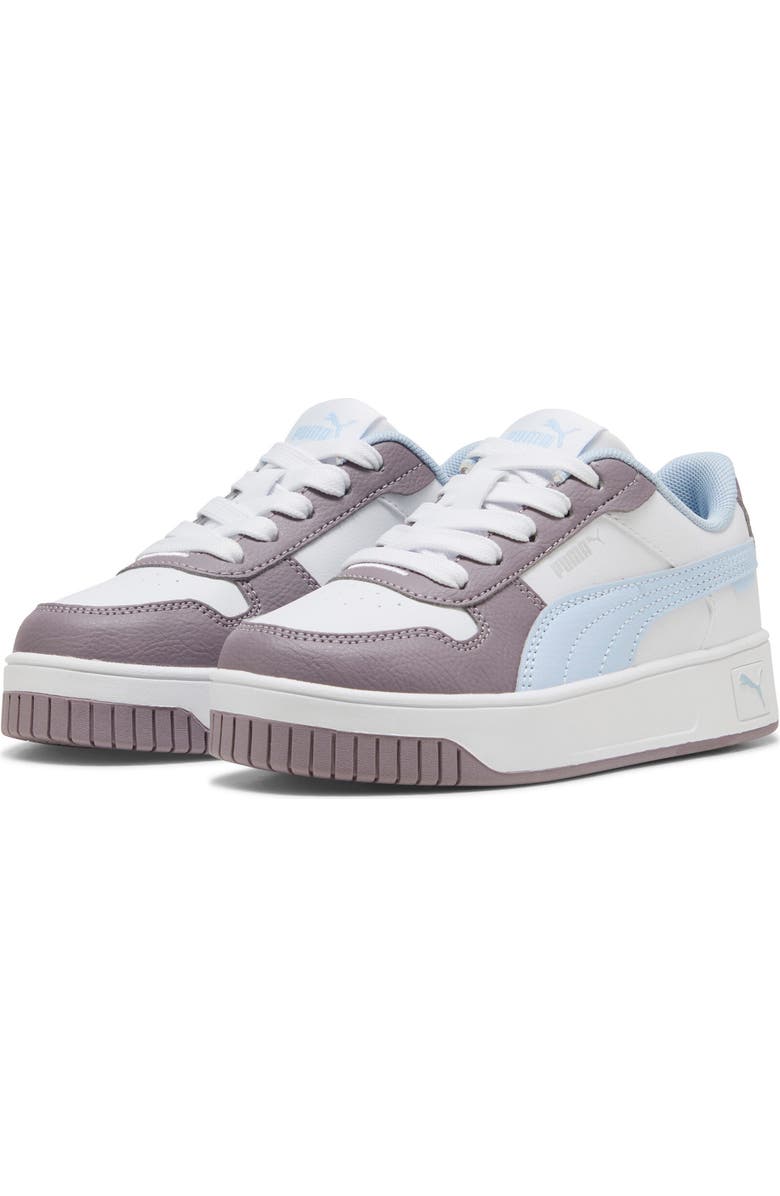 PUMA Kids' Carina Street Sneaker, Main, color, Puma White/ Haute Tropic/ Plum