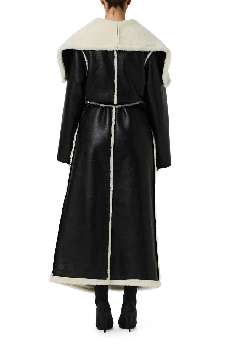 Reversible Faux Shearling Jacket, Alternate, color, BLACK