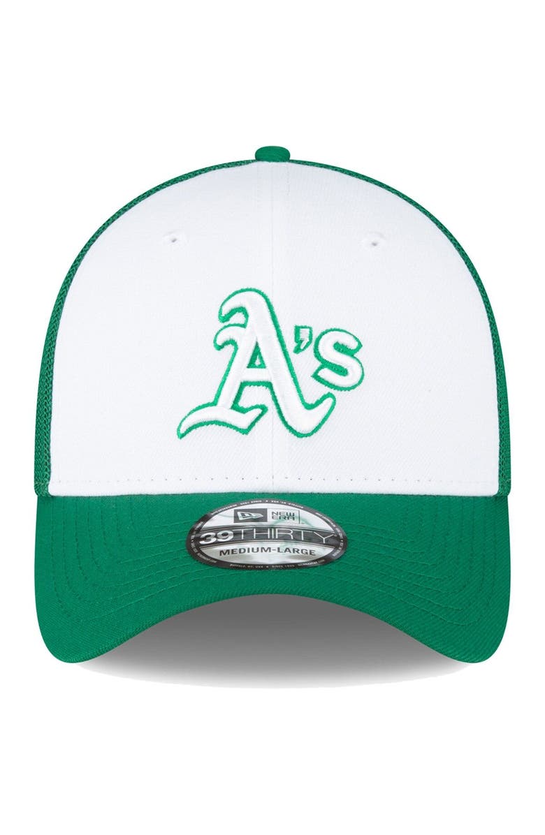 New Era Men's New Era  Green/White Oakland Athletics 2023 On-Field Batting Practice 39THIRTY Flex Hat, Alternate, color, White