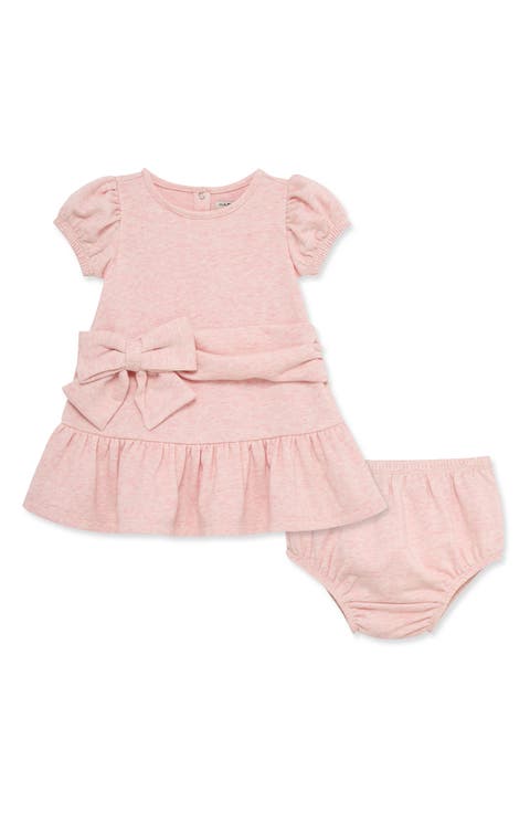 Kids' A-Line Bow Dress & Diaper Cover Set