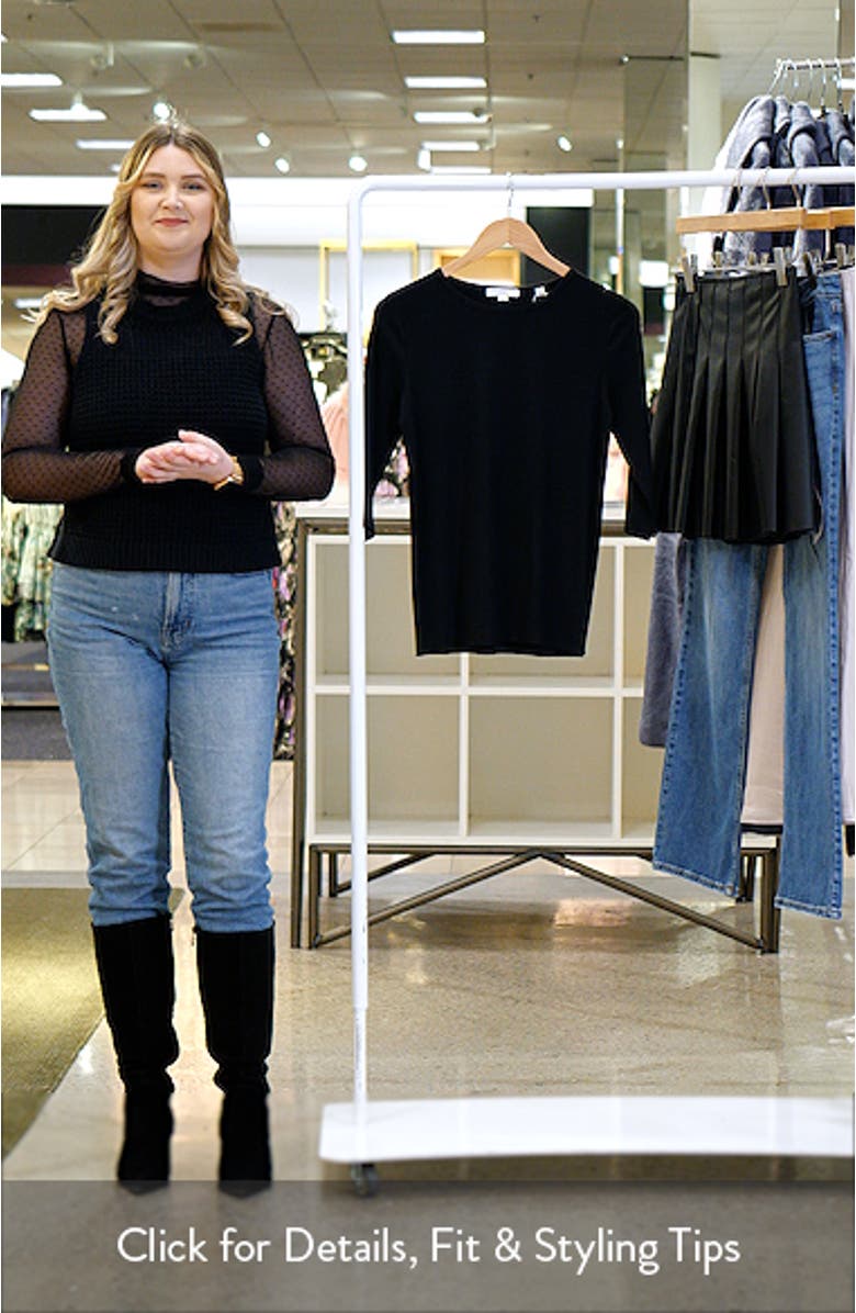 Elbow Sleeve Crewneck Top, sales video thumbnail