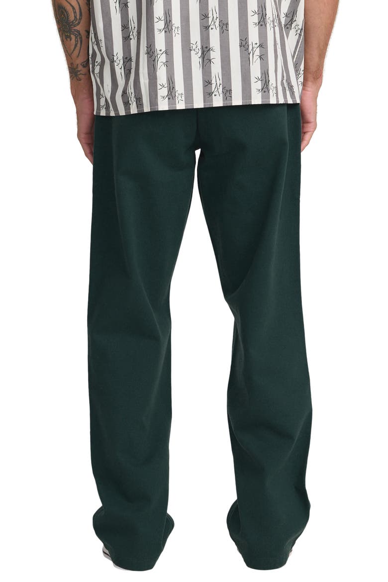 Americana 2 Flat Front Cotton Twill Chinos, Alternate, color, HUNTER GREEN