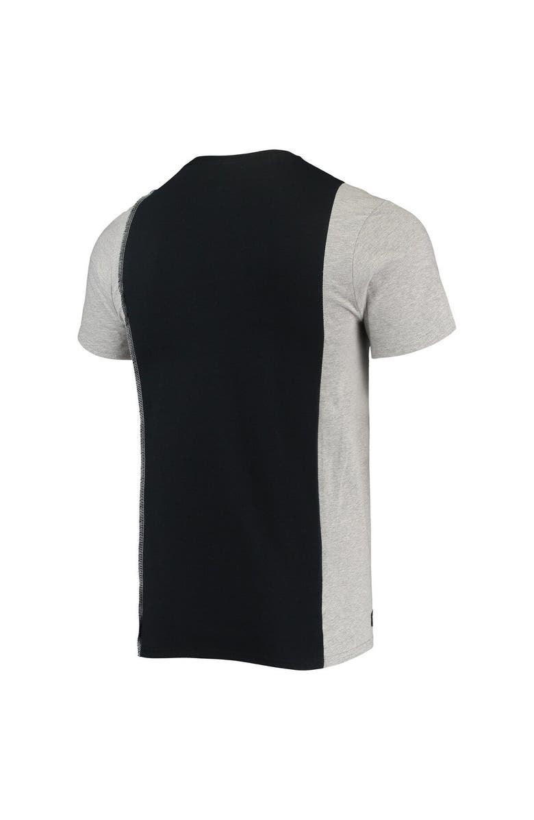 REFRIED APPAREL Men's Refried Apparel Black/Heathered Gray Cleveland Browns Sustainable Split T-Shirt, Alternate, color, Black