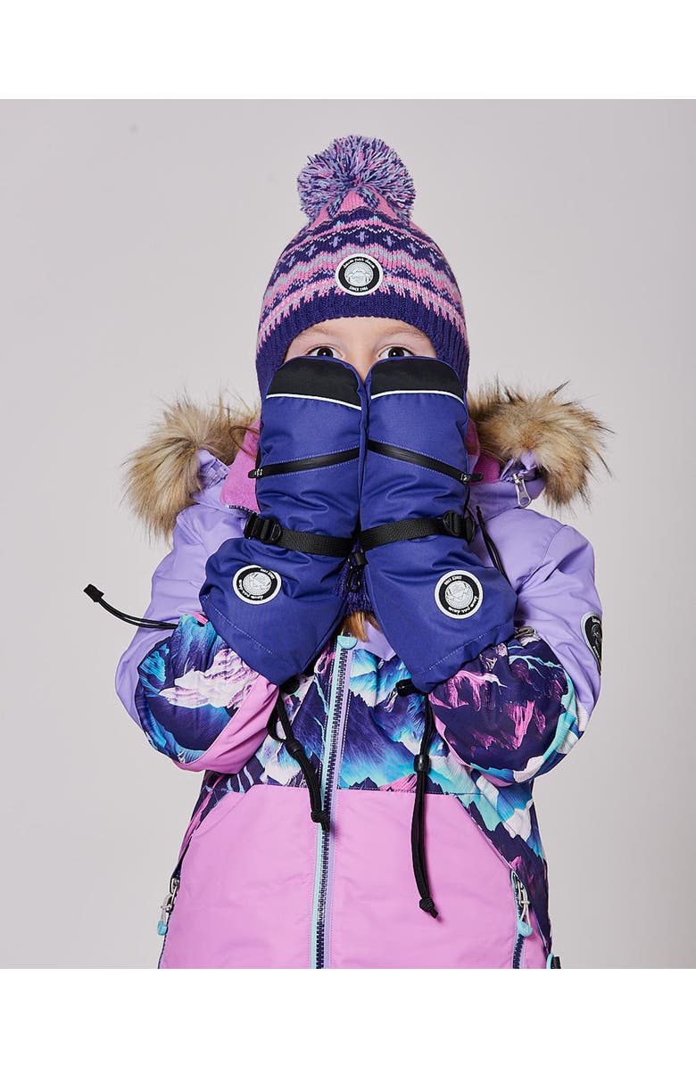 Deux par Deux Girl Winter Mittens Teknik, Alternate, color, Dark Purple