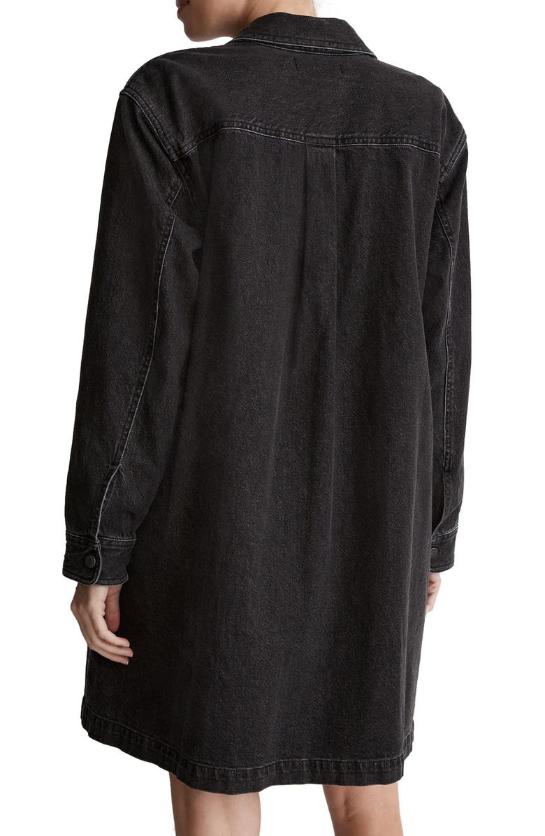 Madewell Long Sleeve Oversize Denim Shirtdress, Alternate, color,
