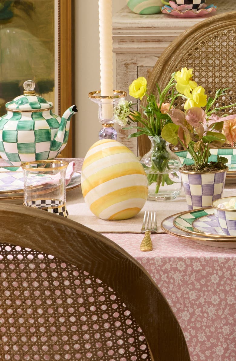 MACKENZIE CHILDS Sunshine Stripe Mini Egg, Alternate, color, Yellow