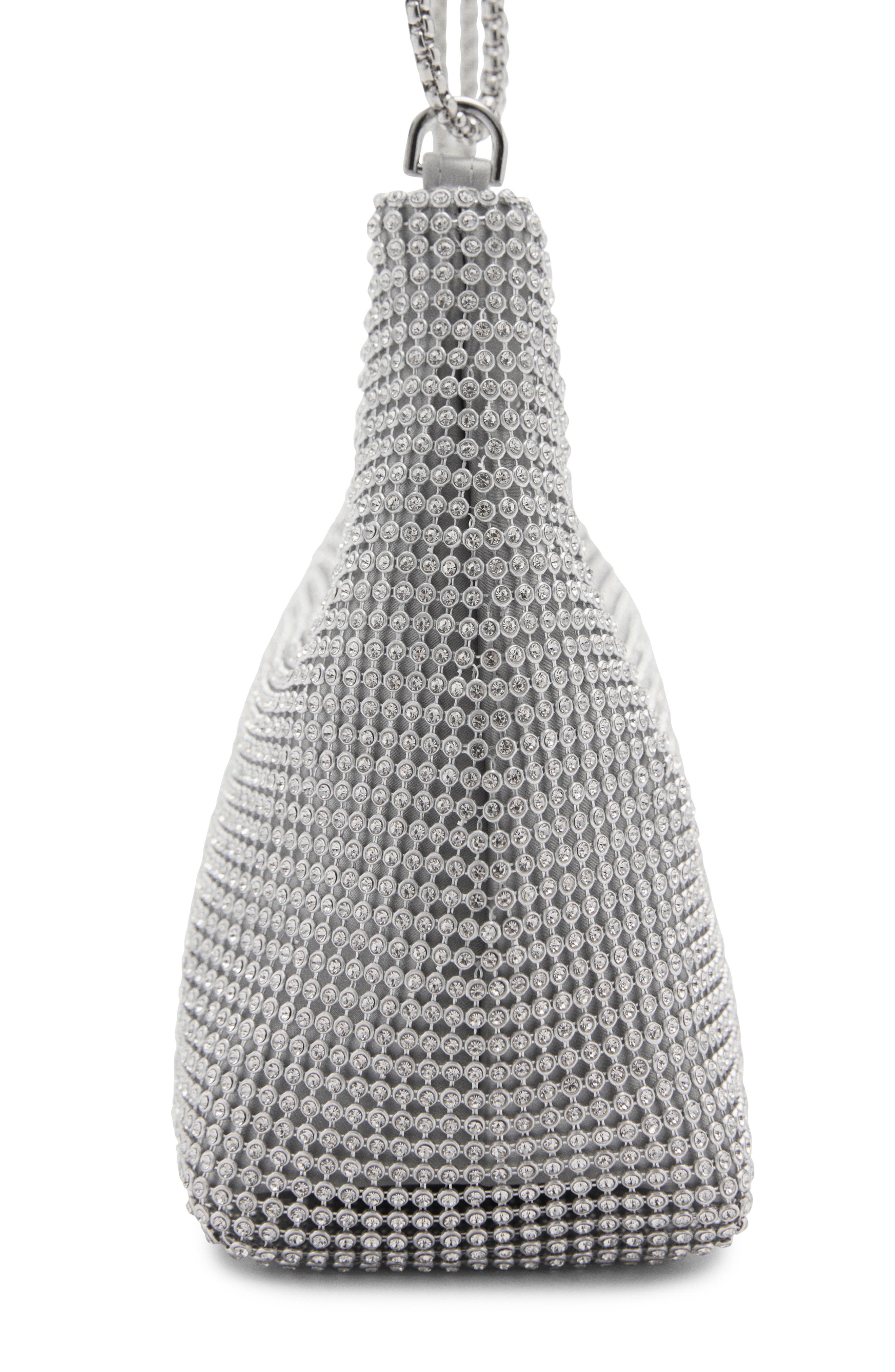MANGO Crystal Mesh Chain Strap Shoulder Bag, Alternate, color, 