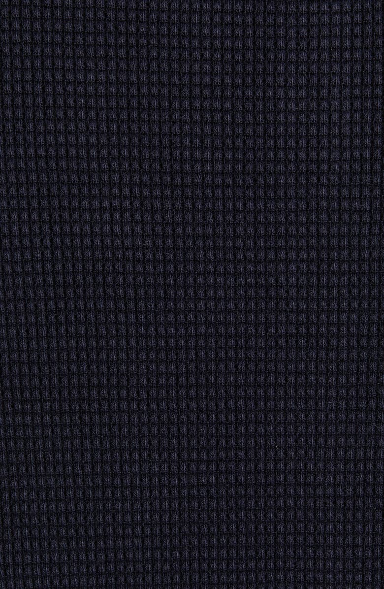 Thom Browne 4-Bar Waffle Knit Cotton Polo, Alternate, color,