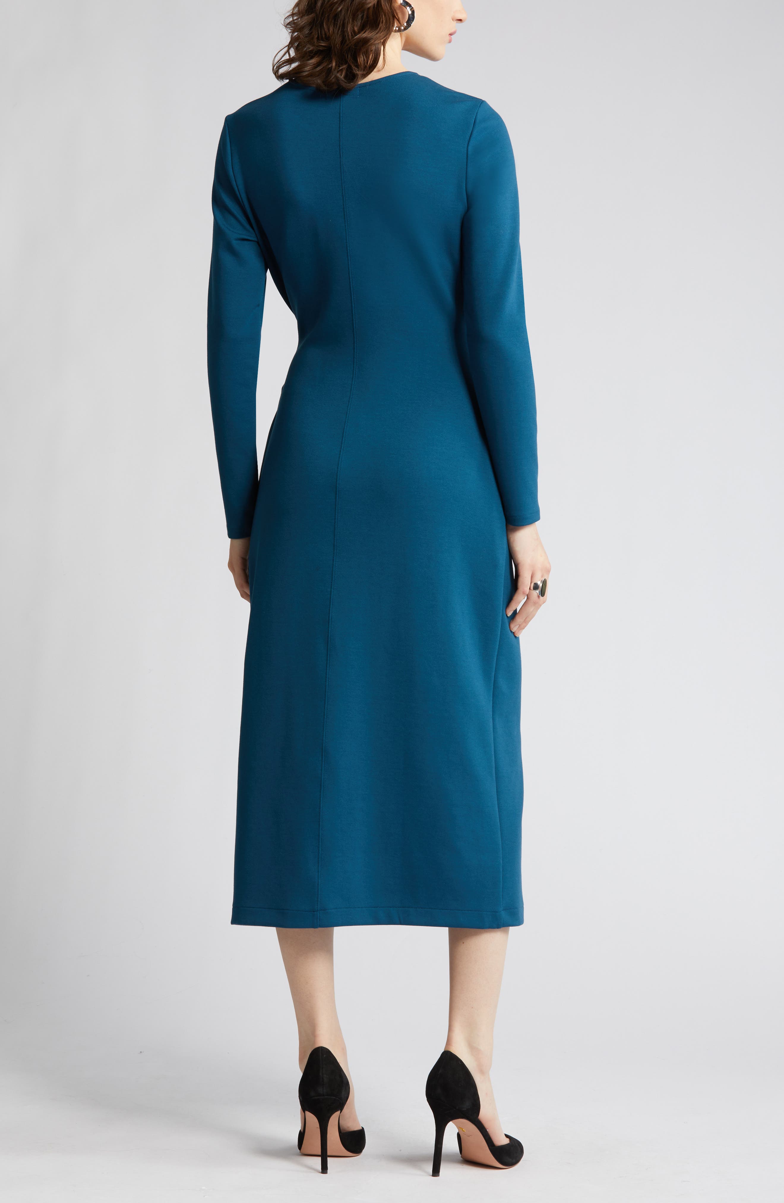 nordstrom tie waist long sleeve knit midi dress Tie Waist Long Sleeve Knit Midi Dress (Women)
