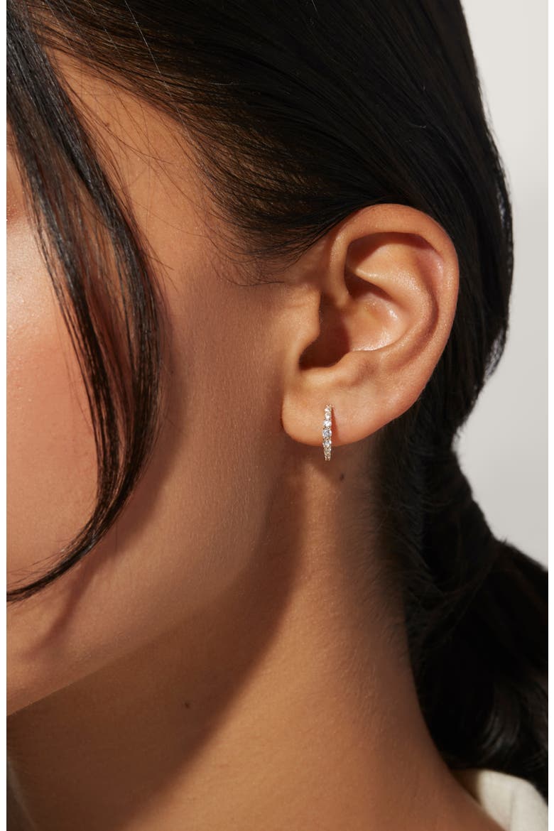 Huggie Hoops - Nava, Alternate, color, Gold