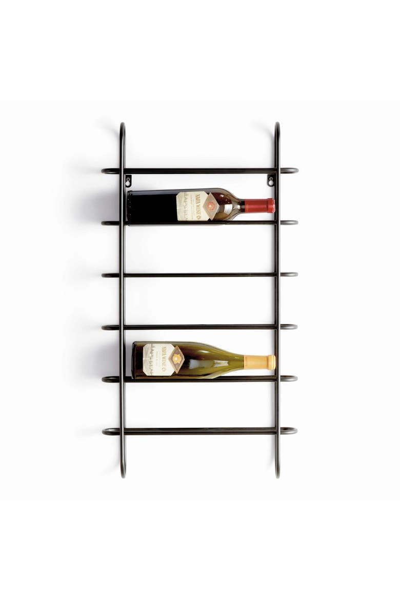 Yountville 6-Bottle Wine Rack, Main, color, Black
