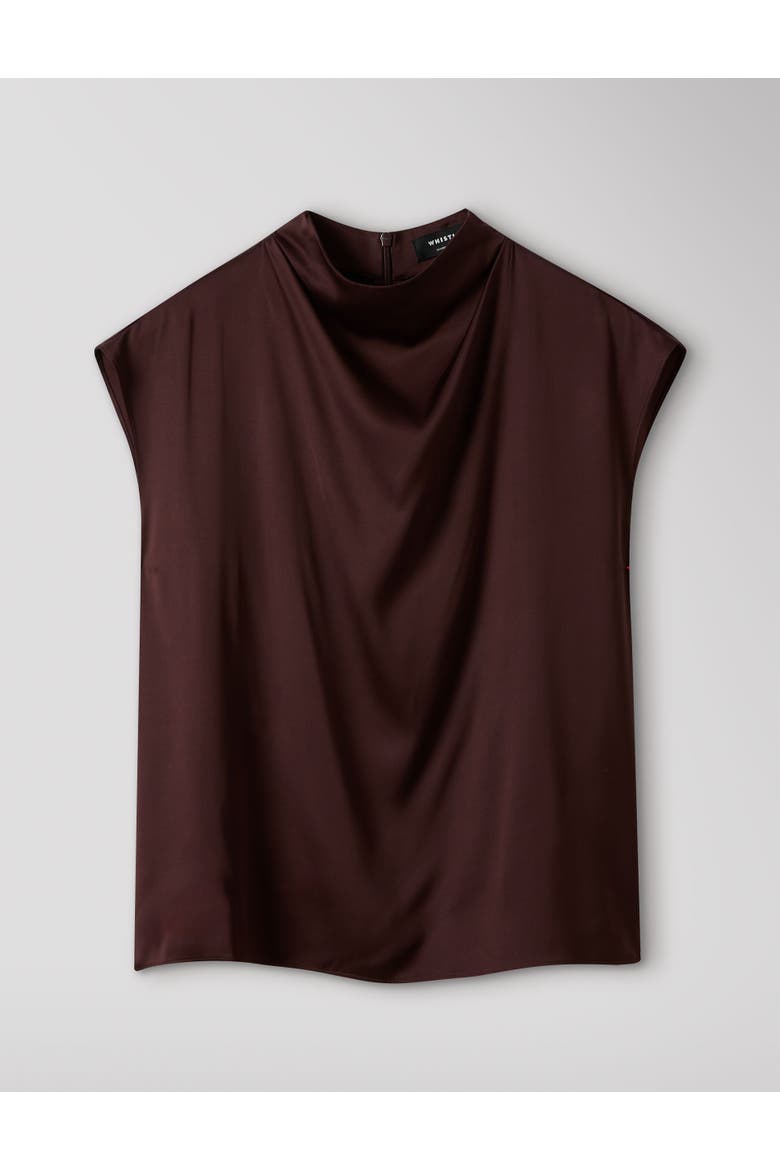 Cowl Neck Halter Top, Alternate, color, Burgundy