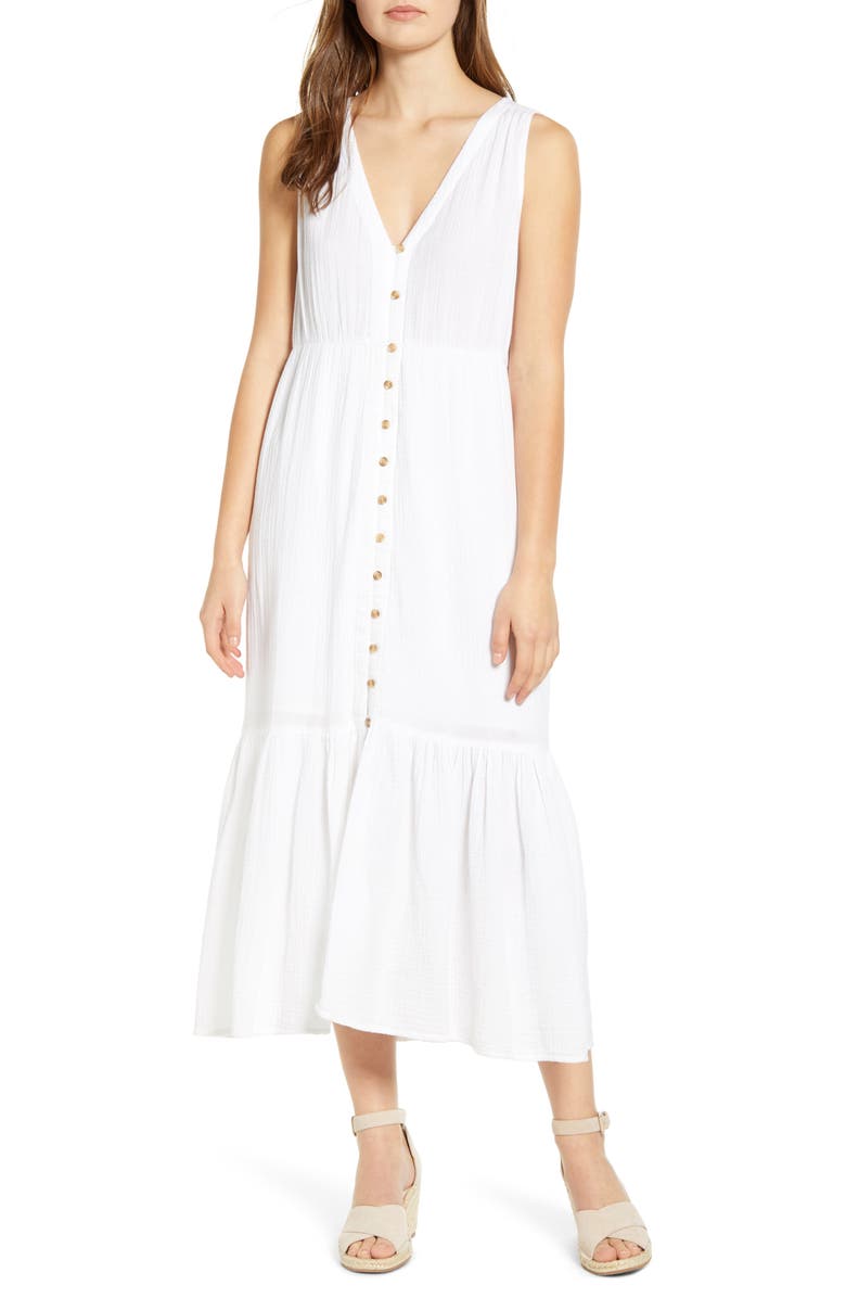 beachlunchlounge Lexa Crinkle Maxi Dress, Main, color,