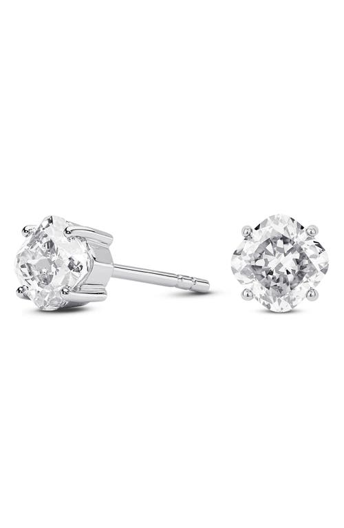 Lightbox 2-carat Lab-grown Cushion Cut Diamond Solitaire Stud Earrings