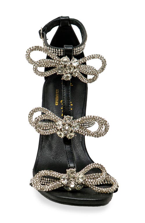 Chase & Chloe Chase And Chloe Rhinestone Bow T-strap Sandal