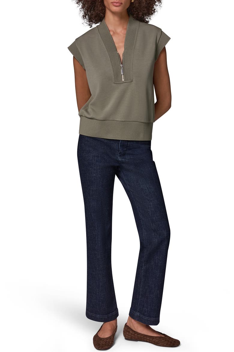 Jet Setter Dolman Half Zip Pullover Top, Alternate, color, SAGE