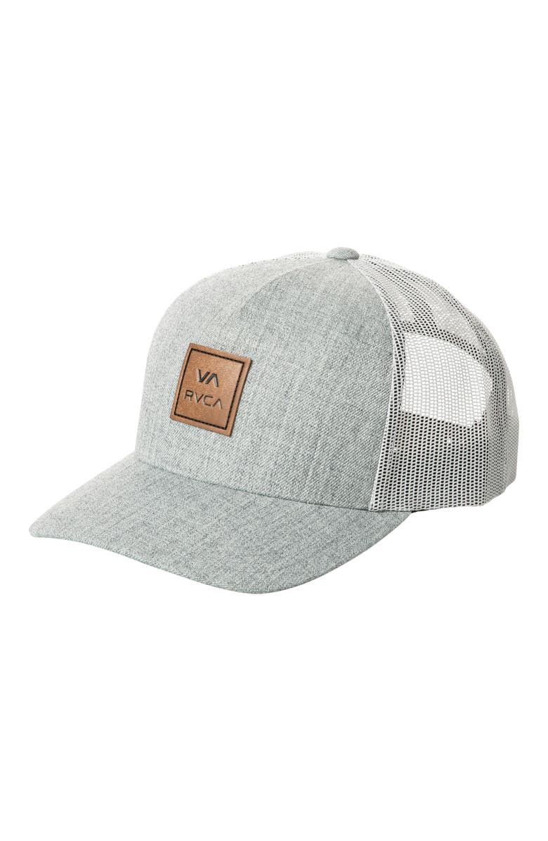 RVCA Logo Trucker Hat, Main, color, 