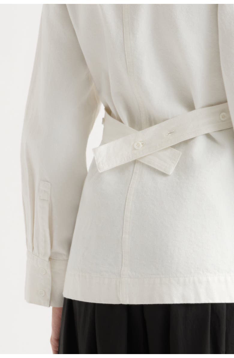 Modern Citizen Emmett Cinch-Waist Denim Jacket, Alternate, color, White