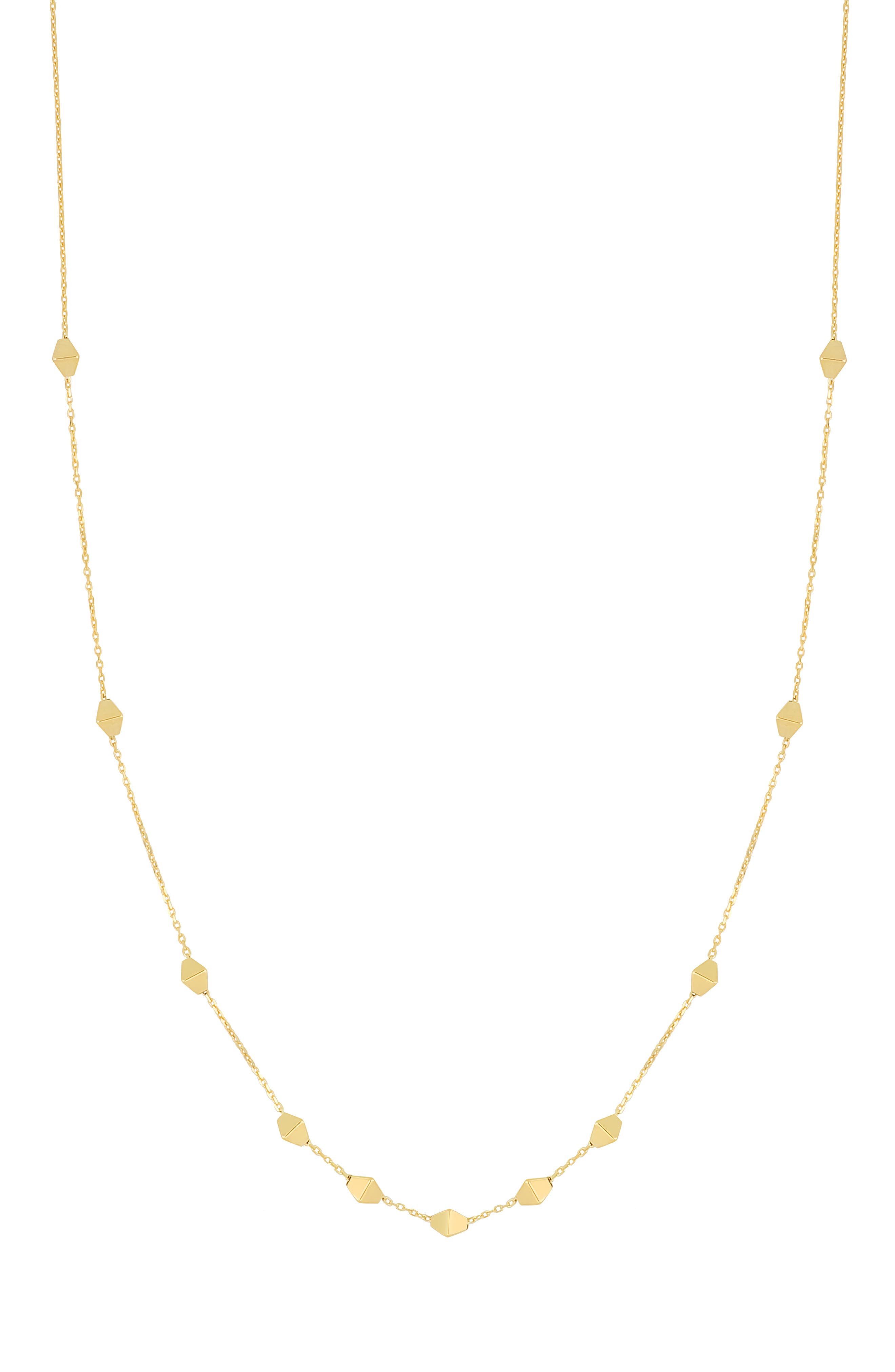 Bony Levy 14K Gold Prism Station Necklace
