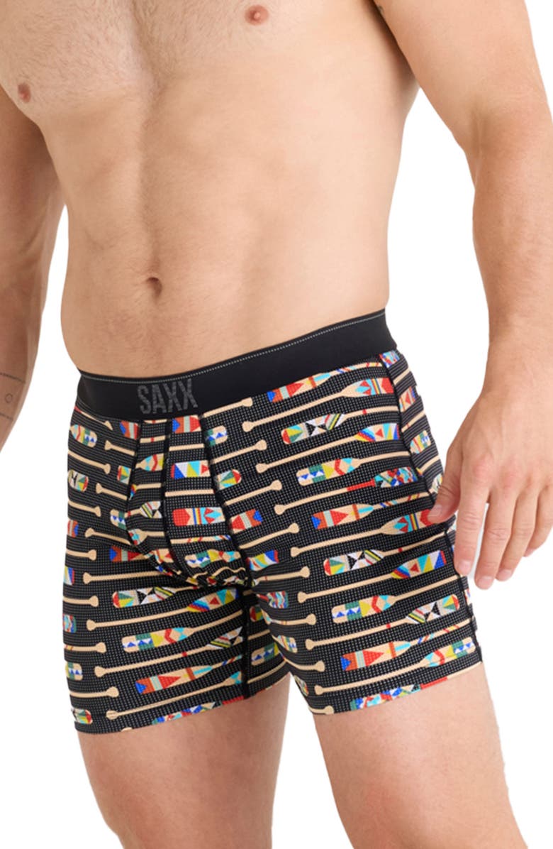 SAXX Quest Quick Dry Mesh Boxer Briefs, Main, color, Black Multi