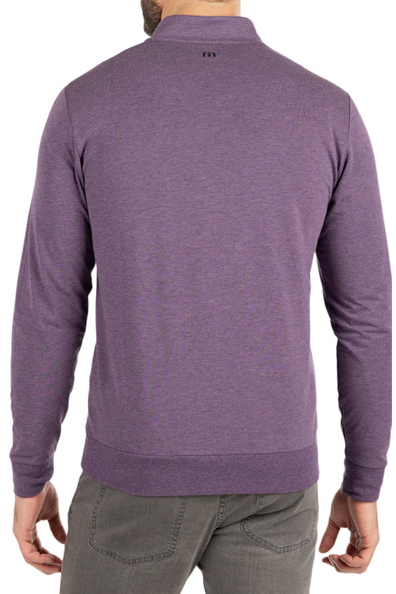 Pioneer Stretch Cotton Blend Half Zip Pullover, Alternate, color, HEATHER SWEET GRAPE