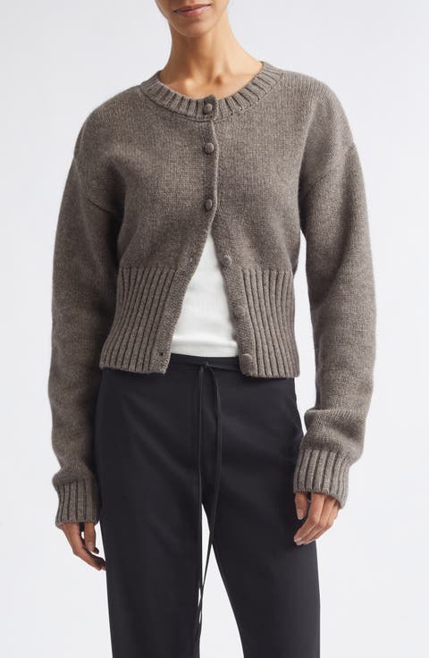 Wool Crewneck Cardigan