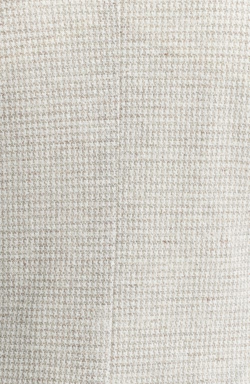 Jack Victor Hampton Houndstooth Knit Linen Blend Sport Coaf In Tan