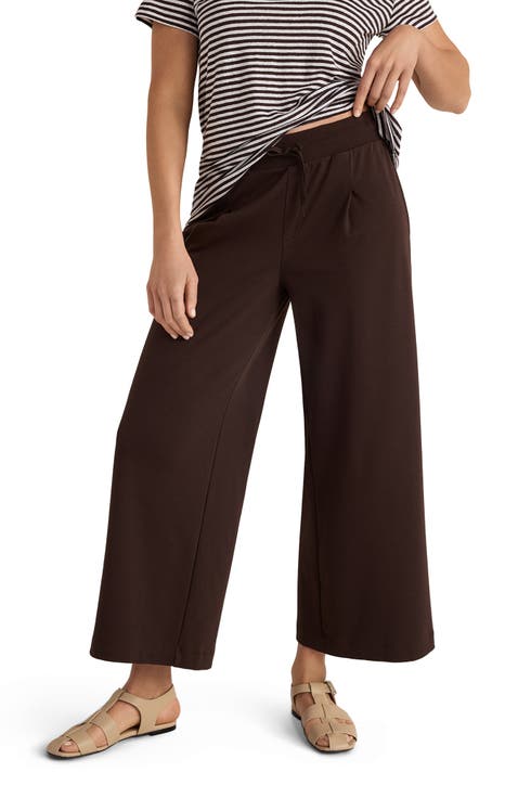 Organic Cotton Interlock Pleated Pants