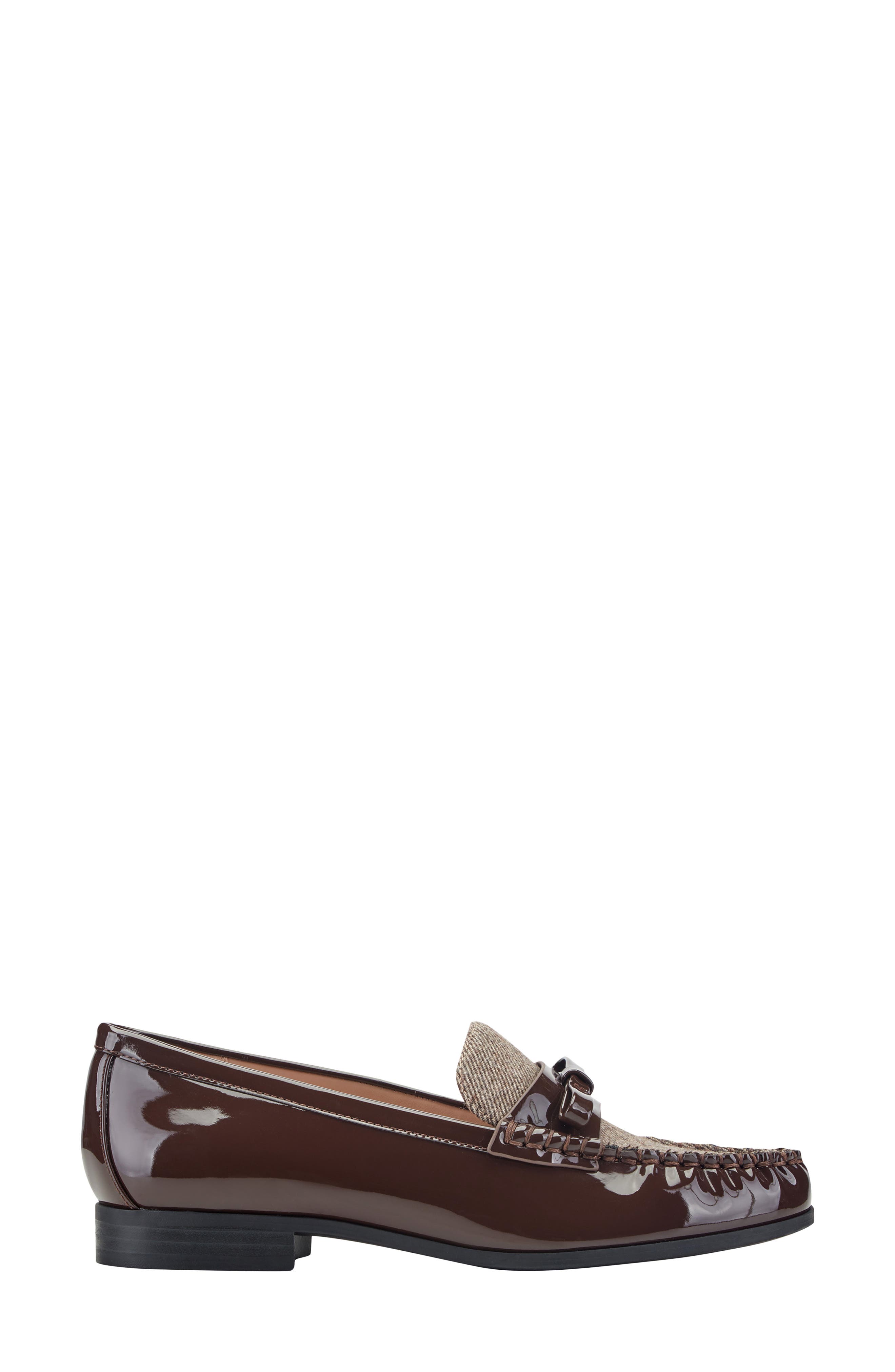 Laynei Loafer, Alternate, color, DARK BROWN PATENT