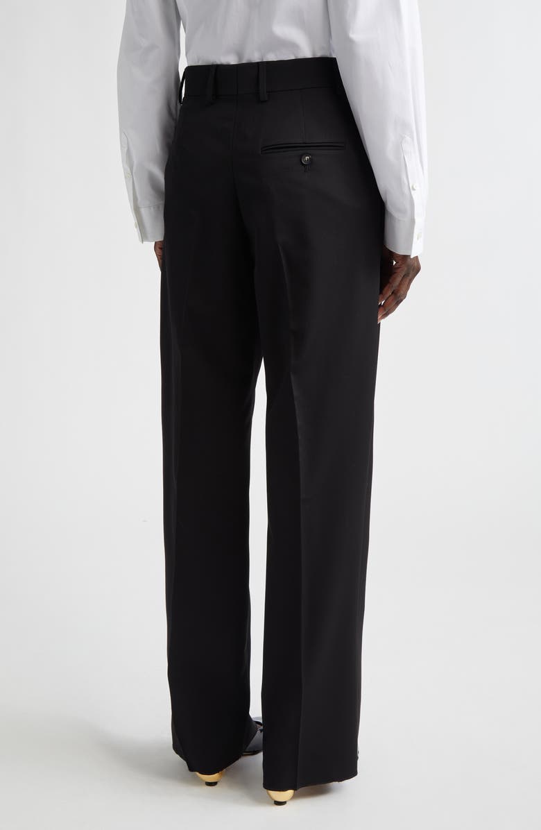 FERRAGAMO Gancio Buckle Virgin Wool & Cashmere Tailored Trousers, Alternate, color, Nero