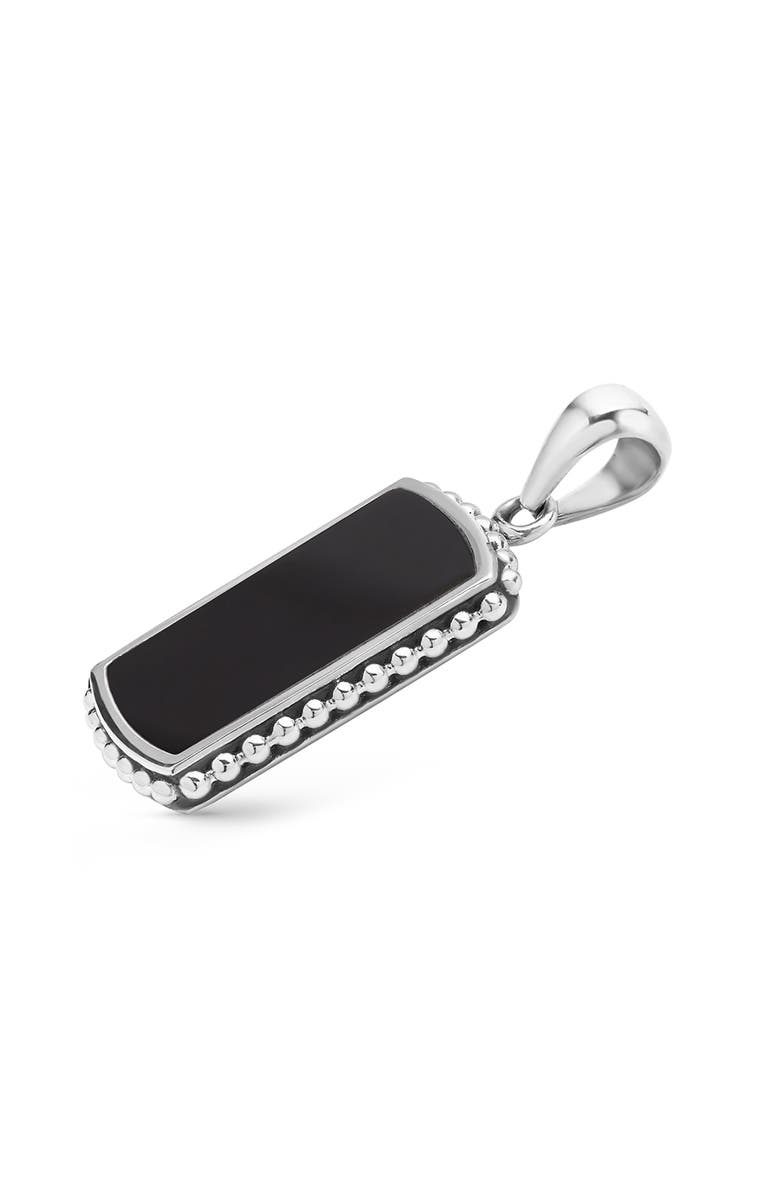 LAGOS Men's Anthem Black Agate ID Tag, Alternate, color, Black